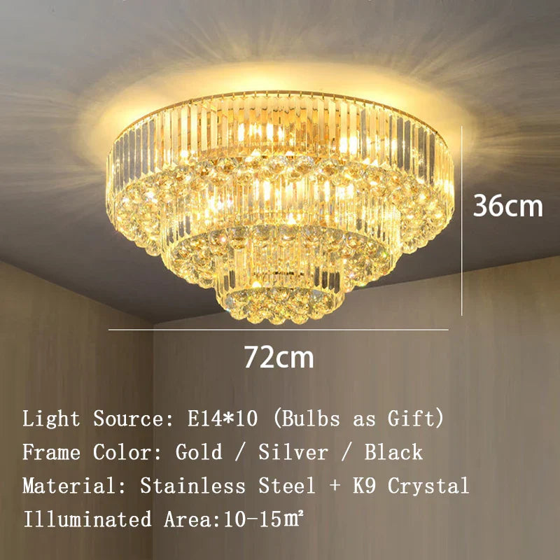 Dimmable LED Ceiling Lights - Classical Elegance with Remote Control for Living Room Decor
