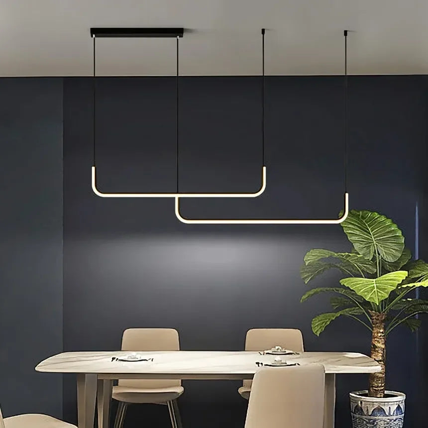 Modern LED Ceiling Chandelier - Dimmable for Table, Dining Room, Kitchen - Minimalist Pendant Lamps - Home Decor Lighting Lusters and Luminaires