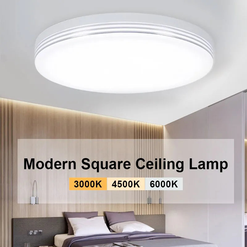 New Round/Square LED Ceiling Lights - Various Wattages and Light Tones - Ideal for Living Rooms and Bathrooms