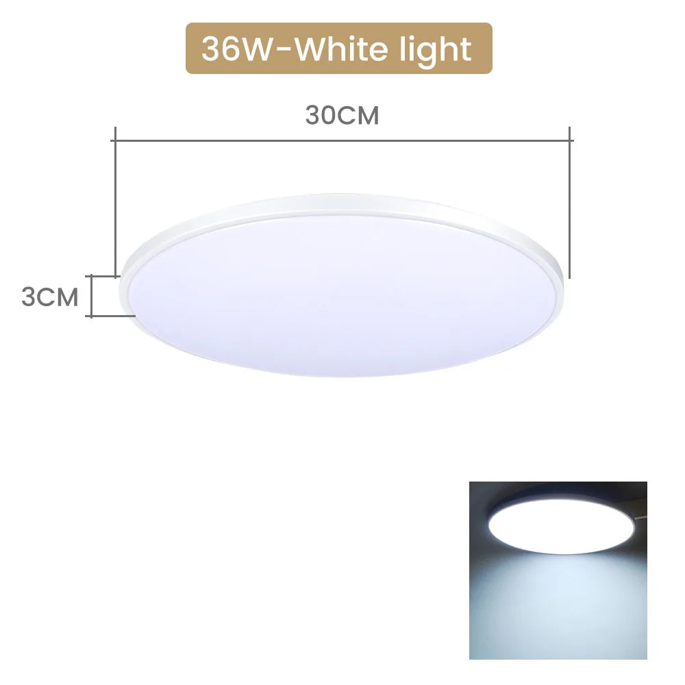 Modern LED Ceiling Chandelier - Versatile Lighting for Large Rooms - Available in 48W, 36W, and 20W