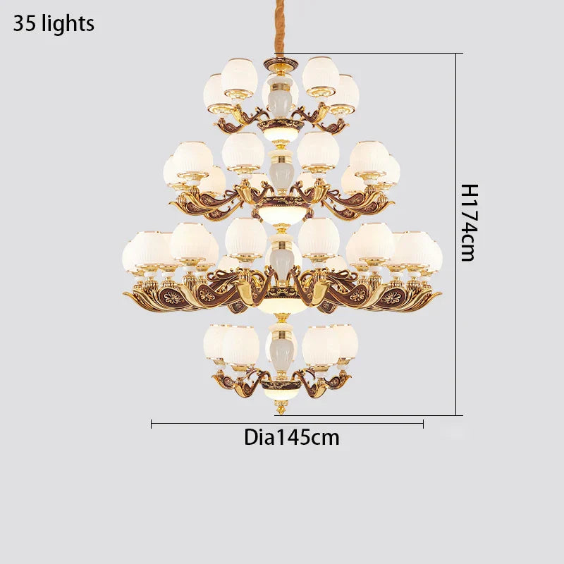 European Style Large Chandelier - Elegance for Living Rooms, Hotels, Villas, and Grand Hallways