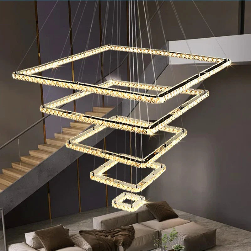 Modern Crystal Pendant Light - LED Chandeliers for Living and Dining Rooms