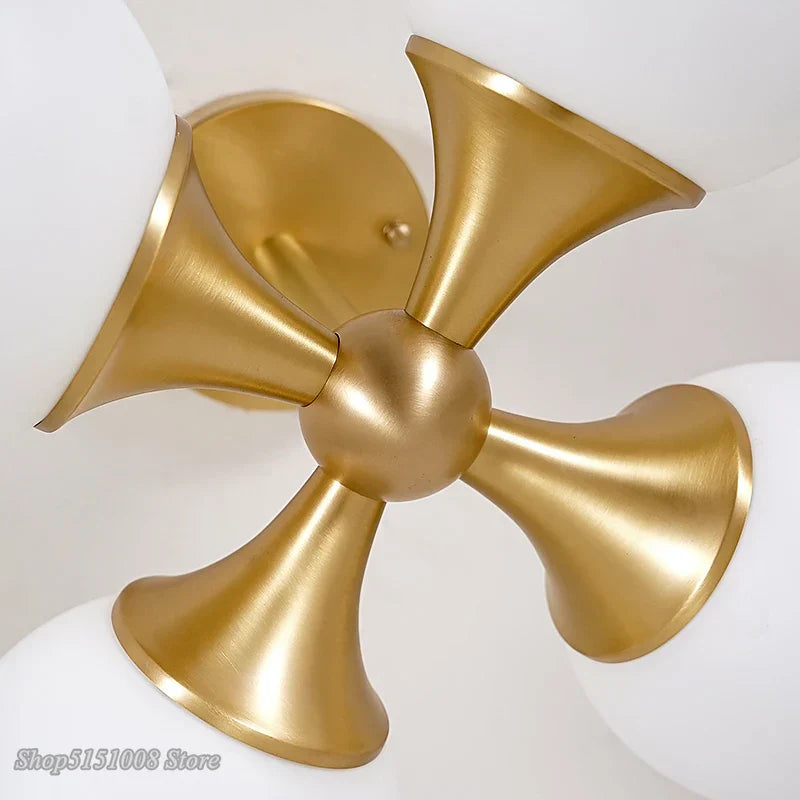 Modern LED Nordic Creative Glass Ball Ceiling Lamps - Magic Bean Bedroom Garnish Fixtures