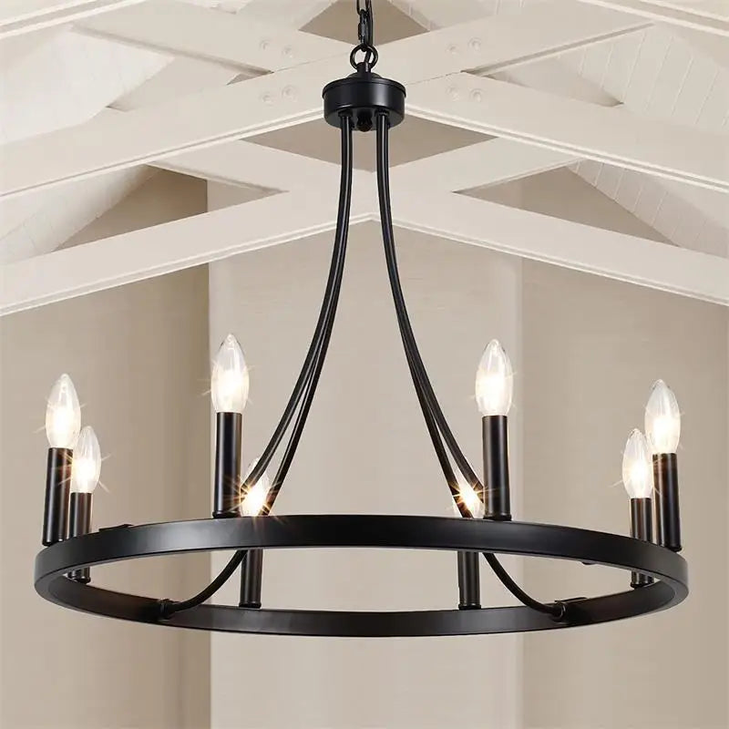 Ivy's American Wrought Iron Chandelier