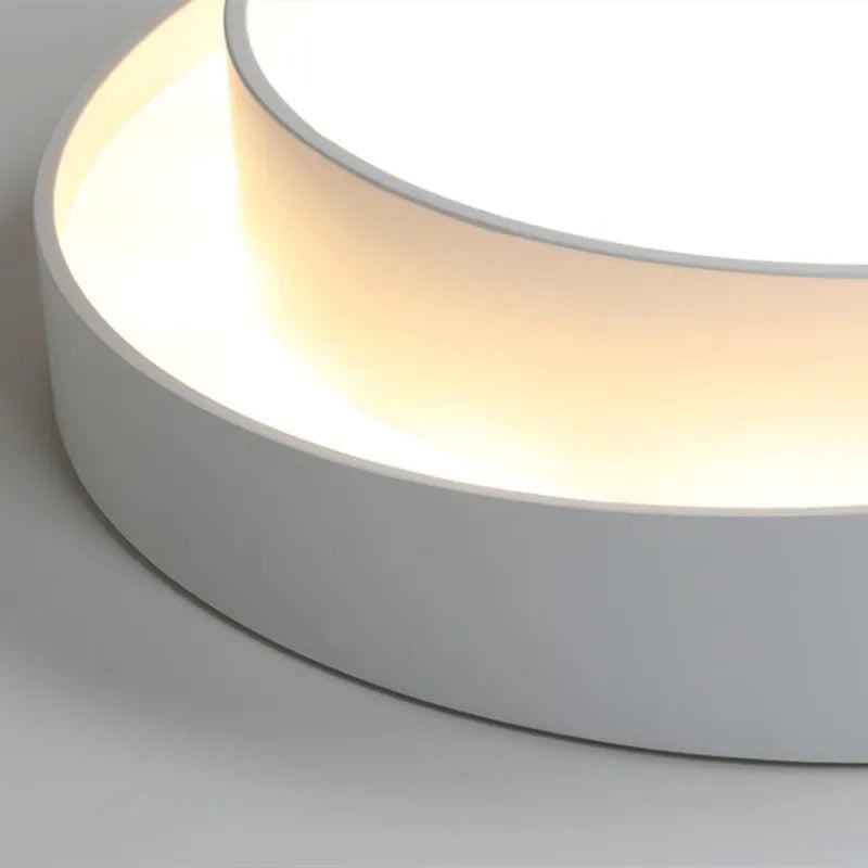 Round Ceiling Lamp - Modern LED Art Ceiling Light - Perfect for Studio, Kitchen, Bedroom, Aisle, Balcony, and Corridor - Designer White Ceiling Lamp