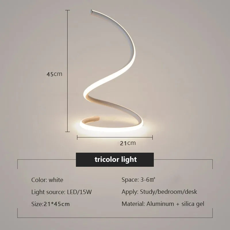 Modern LED Table Lamp with Dimmer Switch - Stylish and Adjustable Desk Light for Study, Reading, and Bedside