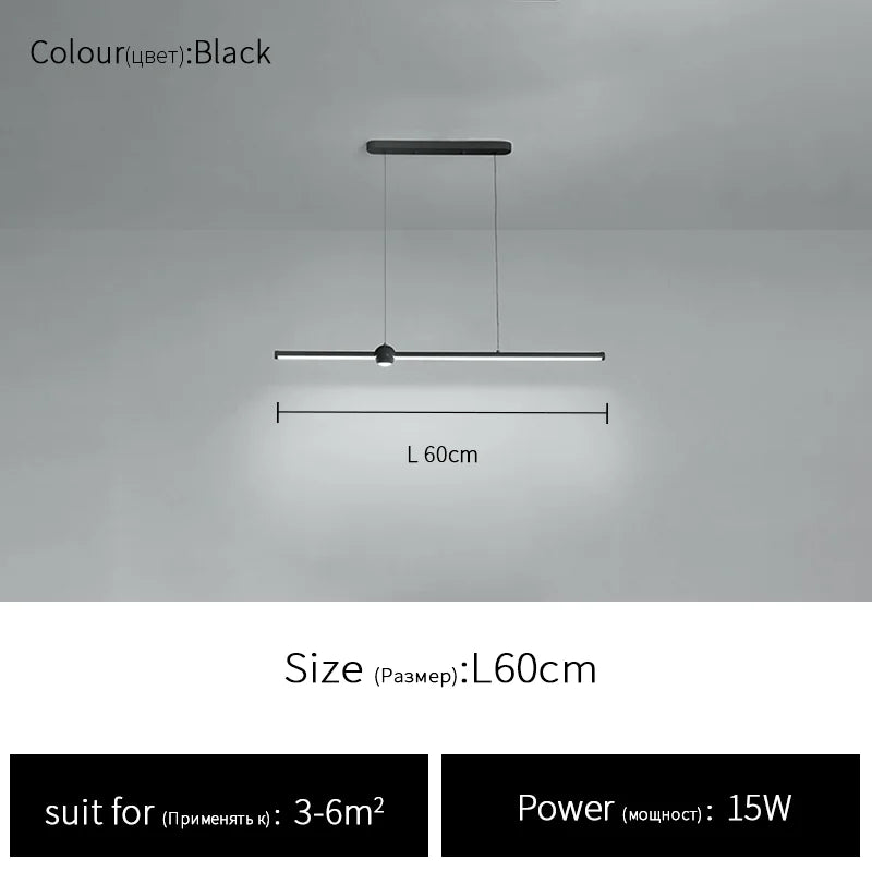Nordic LED Chandelier - Minimalist Design for Restaurants, Bars, Living Rooms, and Bedrooms