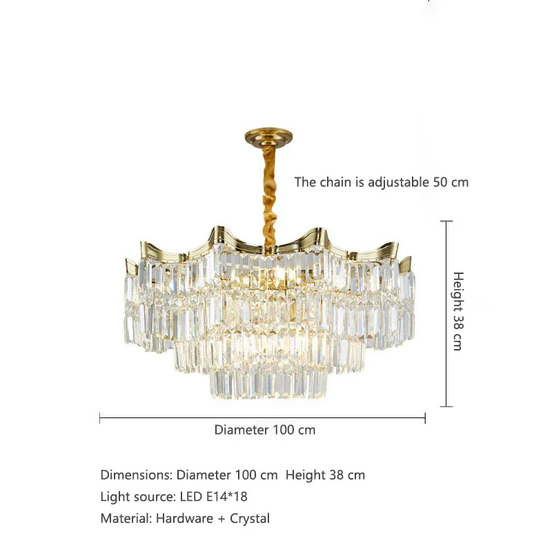 Exquisite Crystal Chandelier for Living Rooms, Bedrooms, and More - Modern French Light Luxury Design