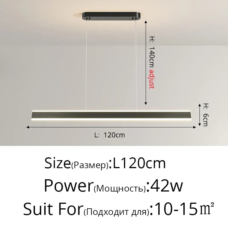 Contemporary LED Chandelier - Minimalist Elegance for Home Villas, Living Rooms, Bedrooms, Dining Rooms, and Studies