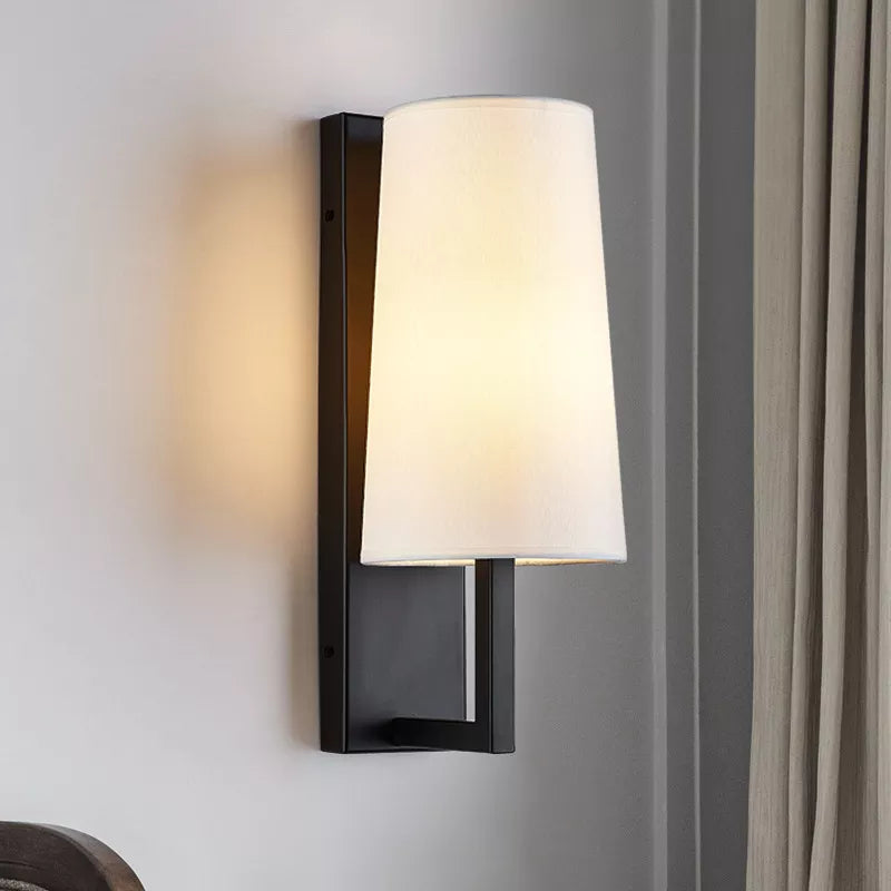 Modern Simple Bedroom Fabric Wall Lamp - LED Wall Light for Corridor, Aisle, Study, Bedside Fixtures - Wall Sconce Lamps AC85-265V
