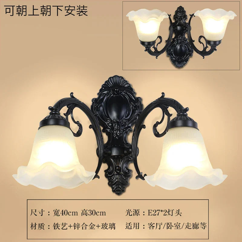 European Retro LED Wall Lamp - Vintage Elegance for Your Living Room and More