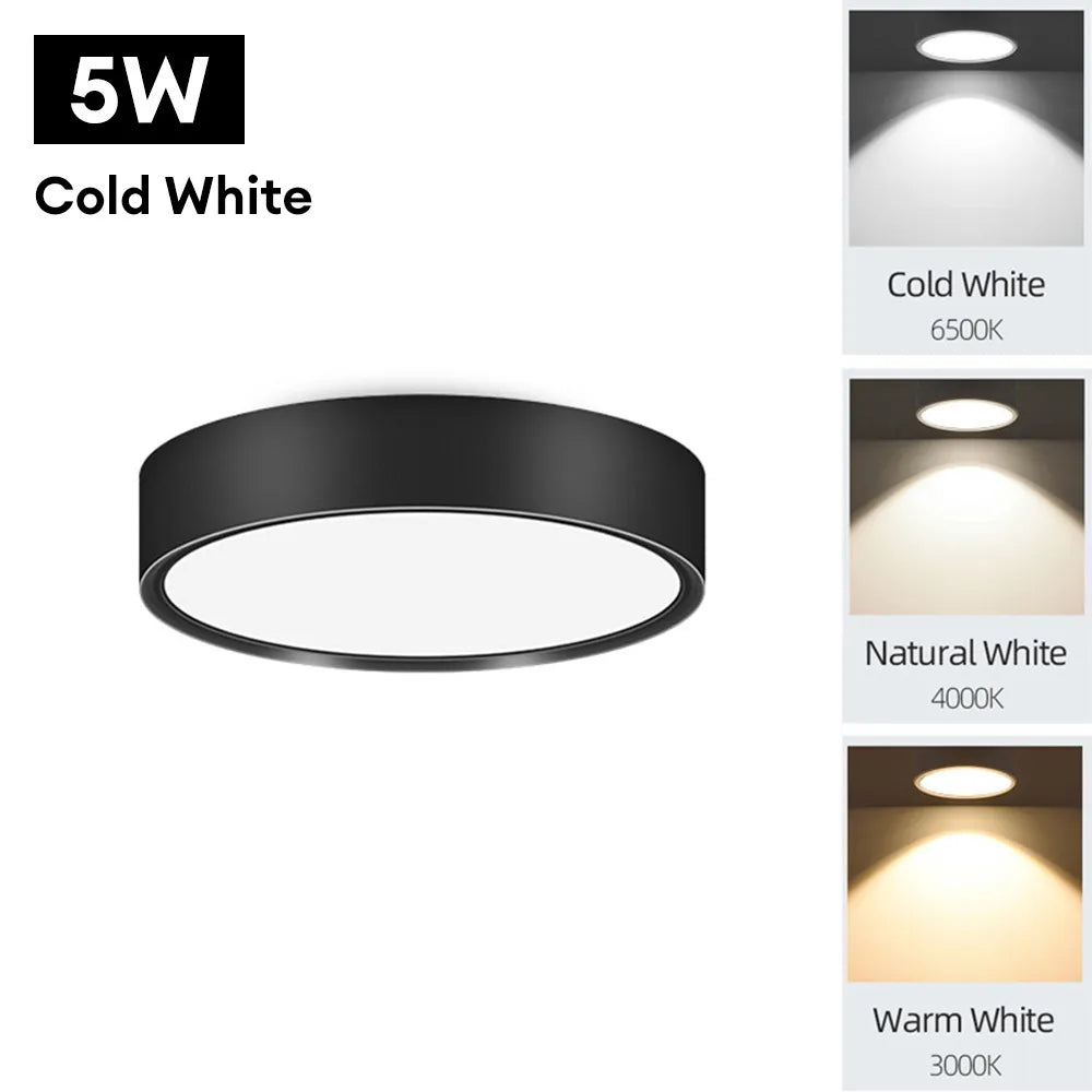 90-250V LED Ceiling Light - Choose from 5W or 10W - Surface Mounted Downlight for Stylish Indoor Illumination