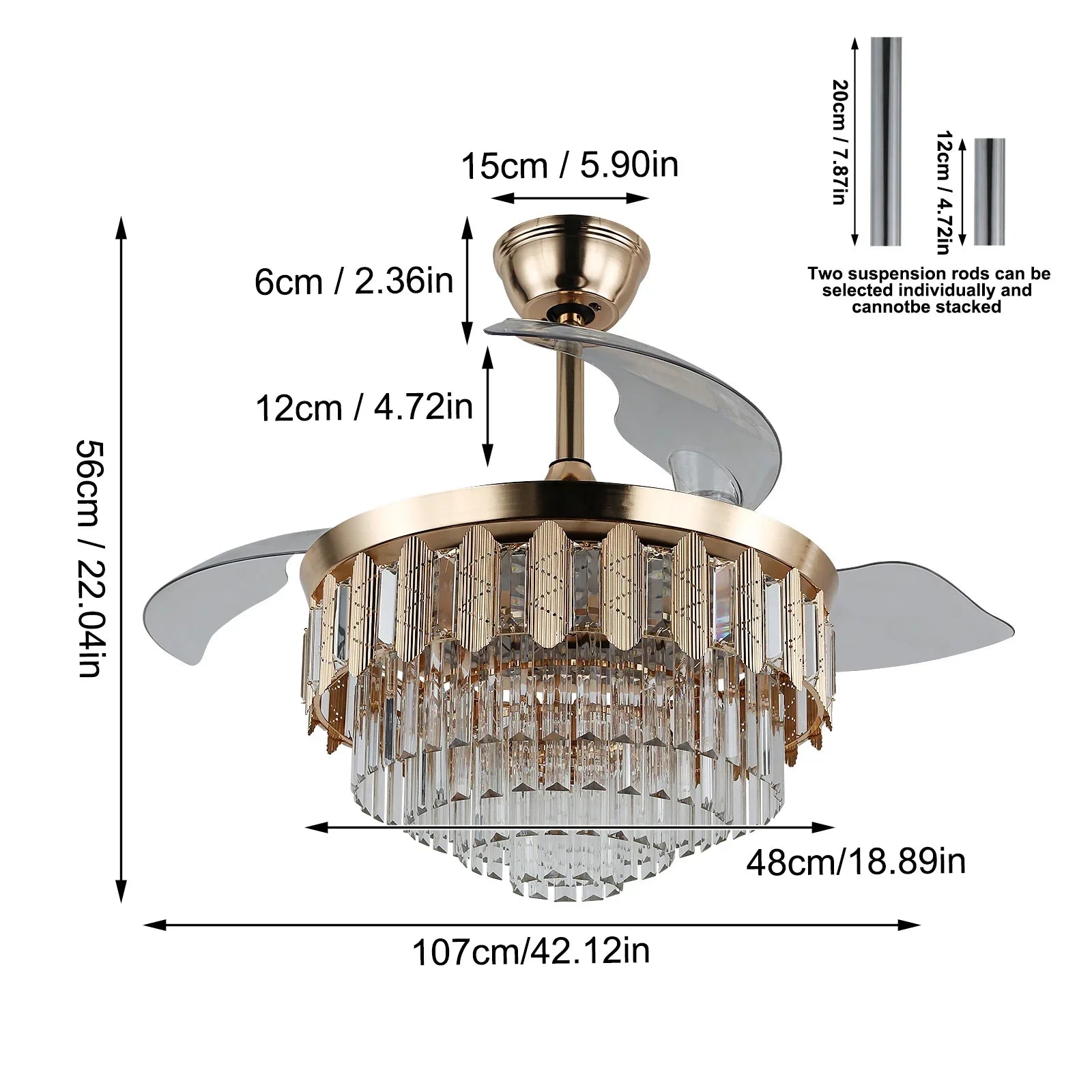 Modern Ceiling Fan With Led Light  Smart APP Remote Contro Reversible BLDC Intelligent Fandelier Lamp Indoor Fixture Adjustable