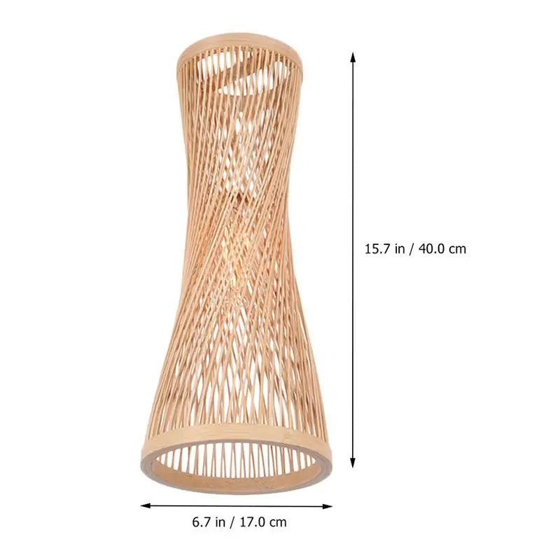 Asian-Inspired Rattan Woven Bamboo Chandelier - Artistic Ceiling Lamp for Home, Cafe, and Restaurant Decor