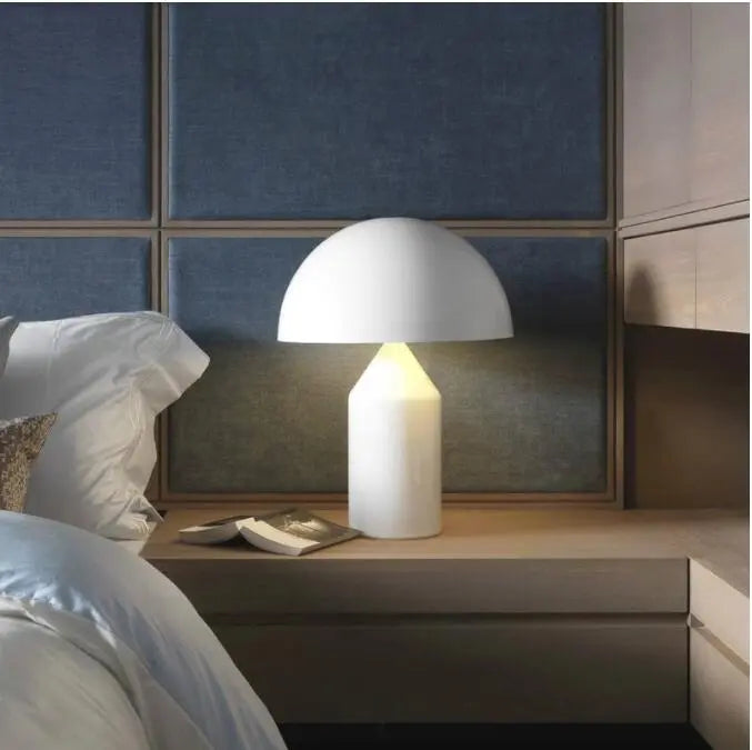Electroplated Nordic Mushroom Table Lamp - Modern LED Desktop Decor for Living, Dining, and Bedrooms