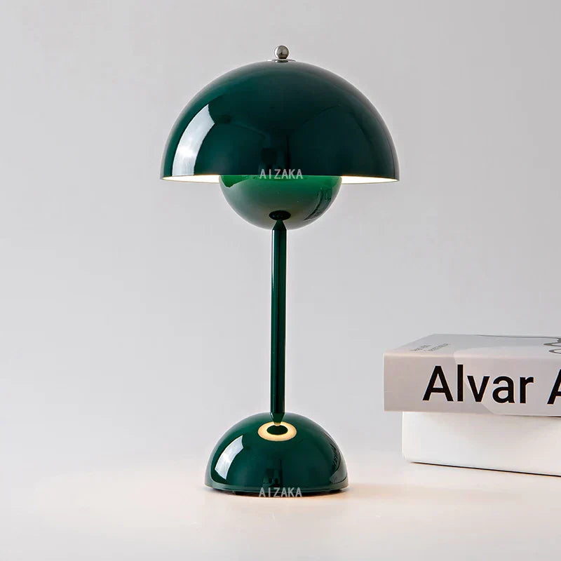 Nordic Retro Mushroom Table Lamp - Touch Control LED Desk Lamp with USB Plug