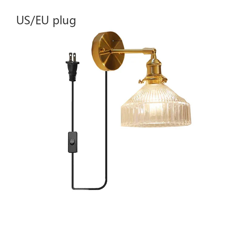 Vintage Nordic Wall Light with Switch - Stylish Lighting for Living Rooms and Bedside Reading