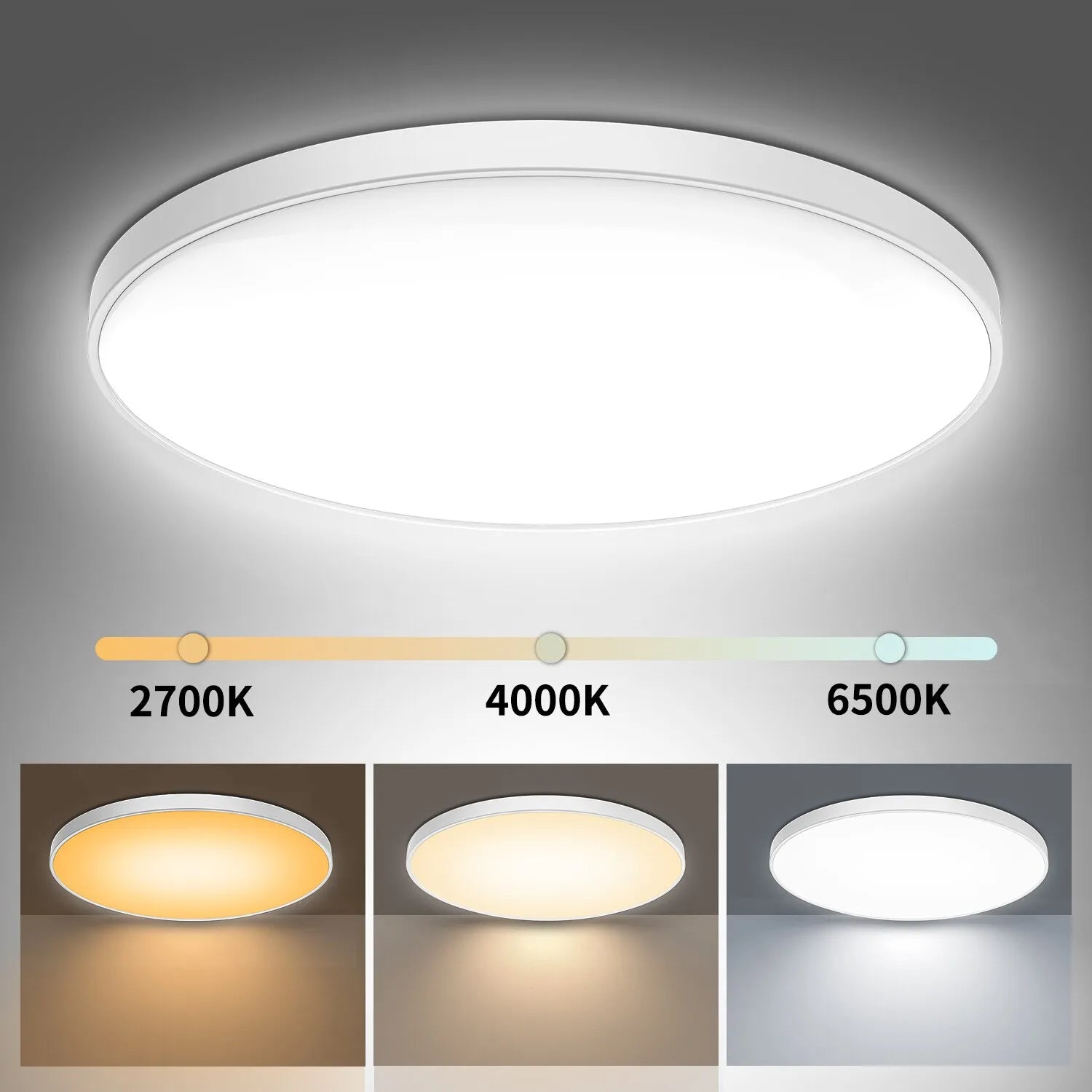High-Brightness 40W Embedded 15 Inch Ceiling Light - Mosquito-Proof, Switchable CCT - Ideal for Bedrooms and Corridors