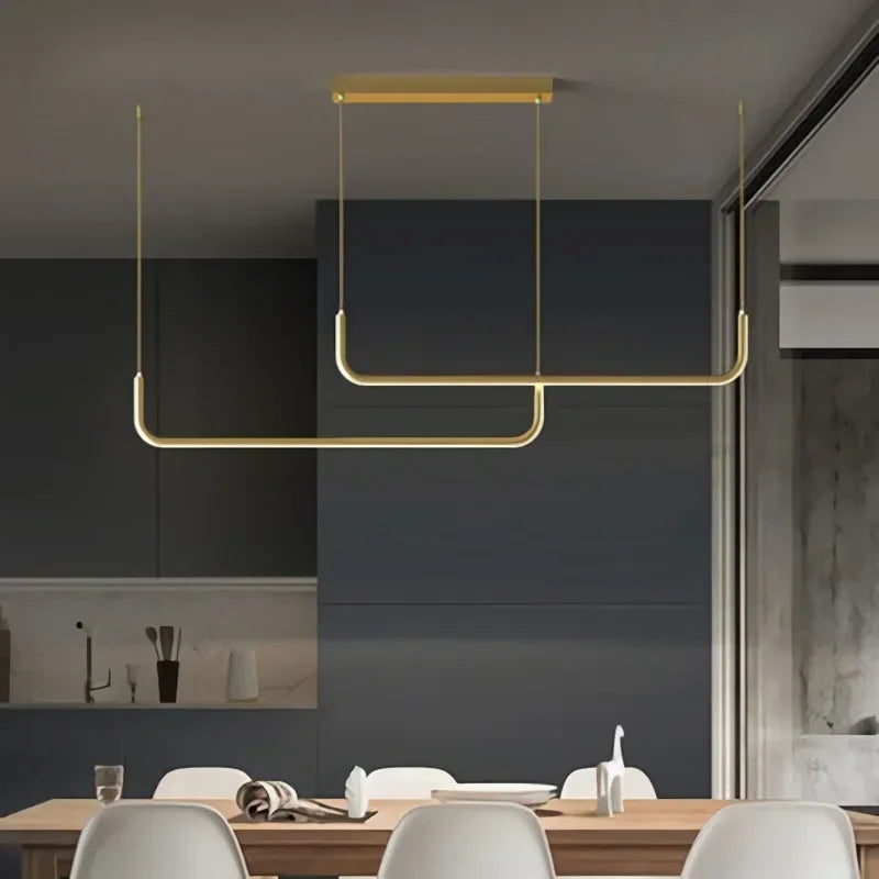 Modern LED Ceiling Chandelier - Dimmable for Table, Dining Room, Kitchen - Minimalist Pendant Lamps - Home Decor Lighting Lusters and Luminaires