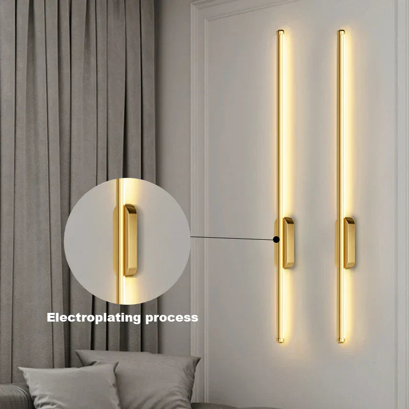Sleek Modern Nordic LED Wall Lights - Minimalist Elegance for Living Rooms, Bedrooms, Corridors, and Indoor Lighting Sconces