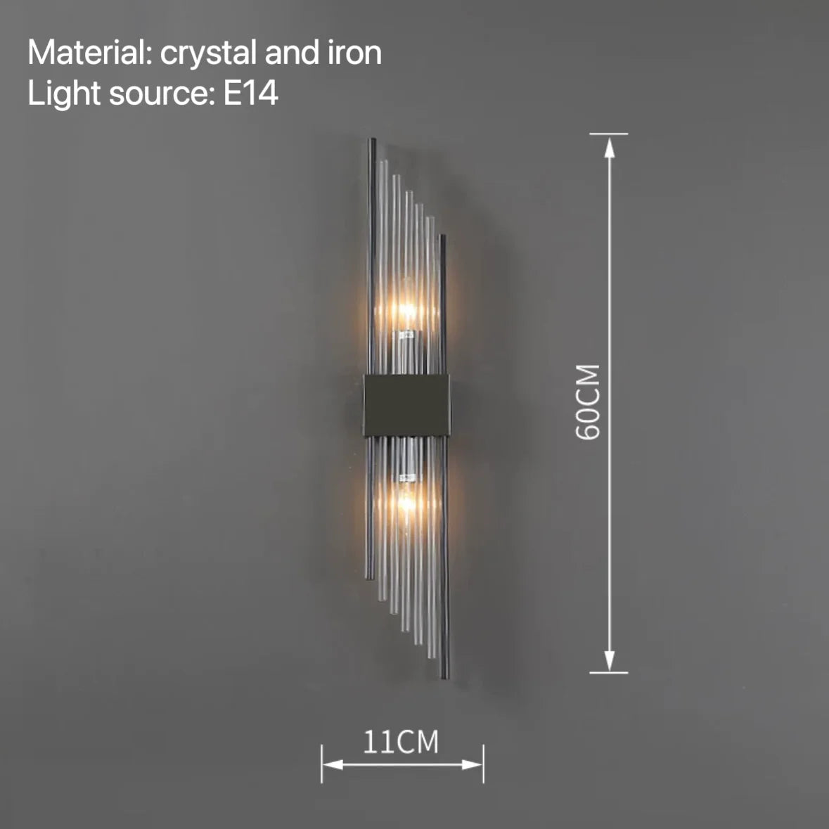 Isla - Modern Wall Lamps for Bedroom Bedside Hotel Living Room Sconce Lights Decoration Background Fixtures Crystal Hallway Stairs Led
