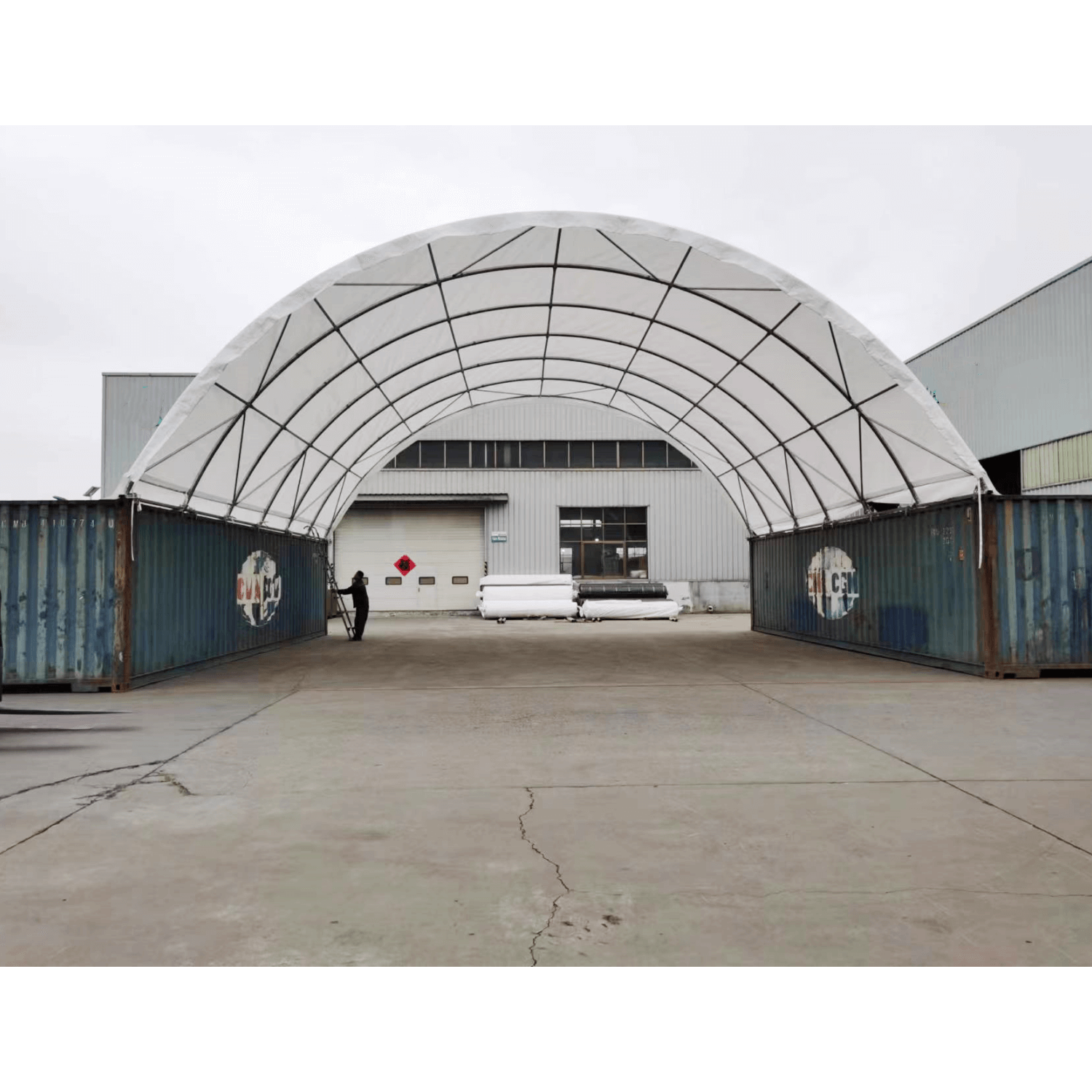 40'x40'x13' Shipping Container Canopy Shelter