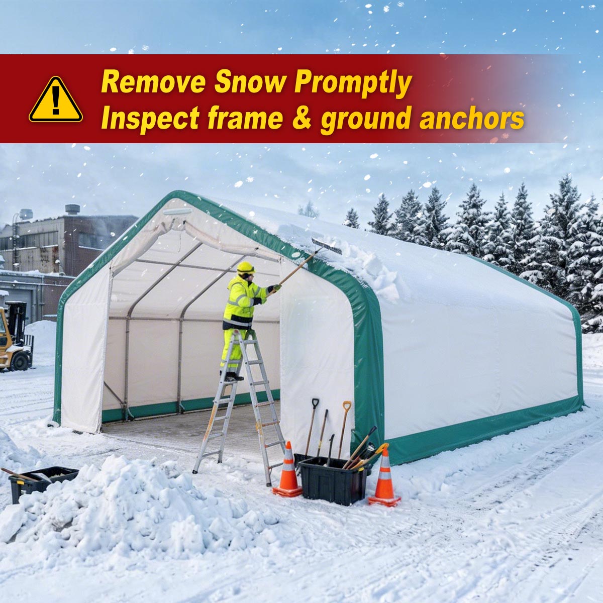 W20'xL40'xH12' Single Truss Storage Shelter