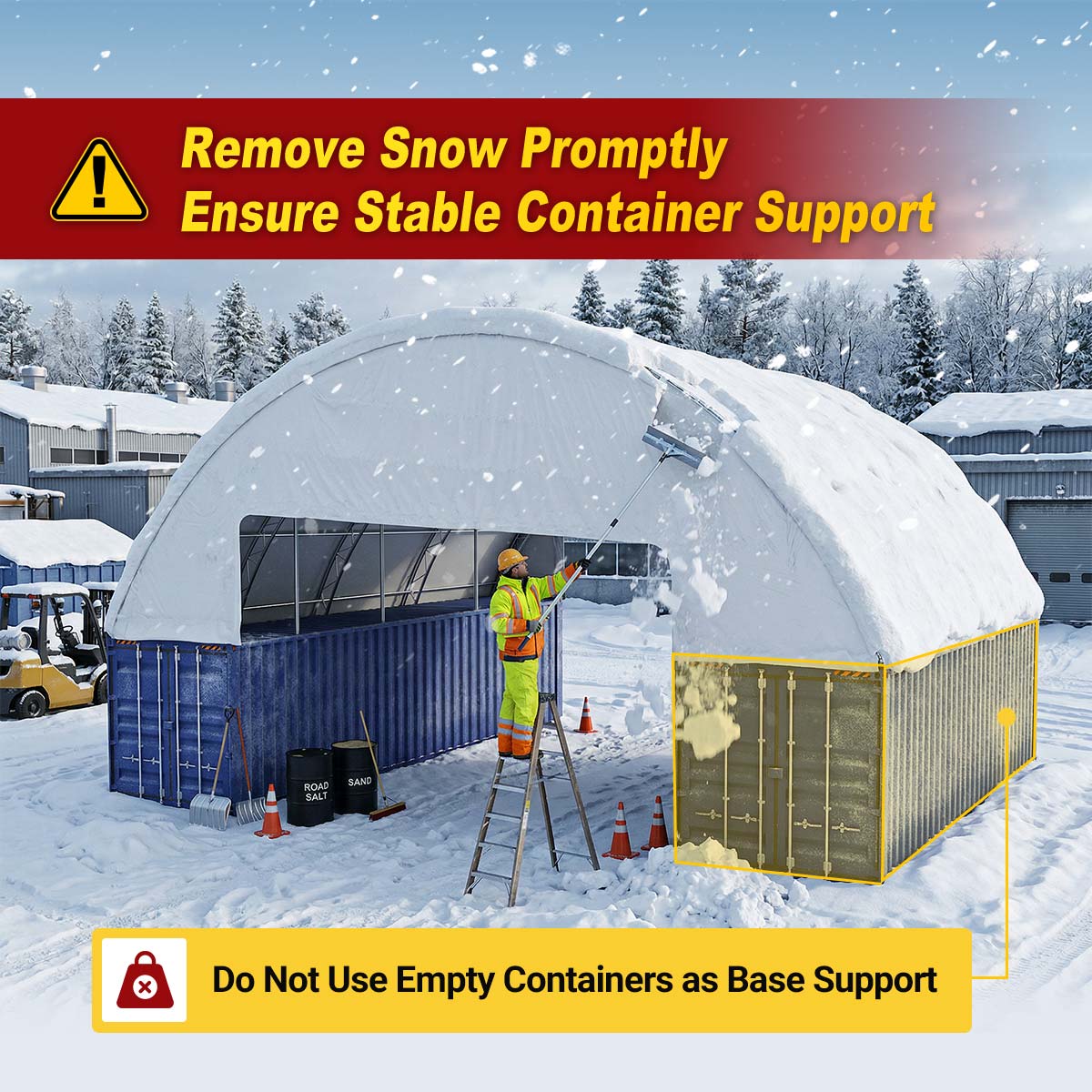 60'x40'x15' Double Truss Container Canopy Shelter