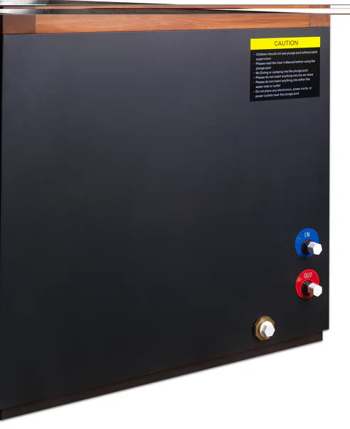 Dynamic Cold Therapy CUBOID | 304 Stainless Steel Cold Plunge | Pacific Cedar Trim & Stainless Cabinet | Full Body-Length Immersion | Standard 50" or XL 55" | Wi-Fi Chiller-Ready | Automated Ozone Filtration | Child Safety Cover