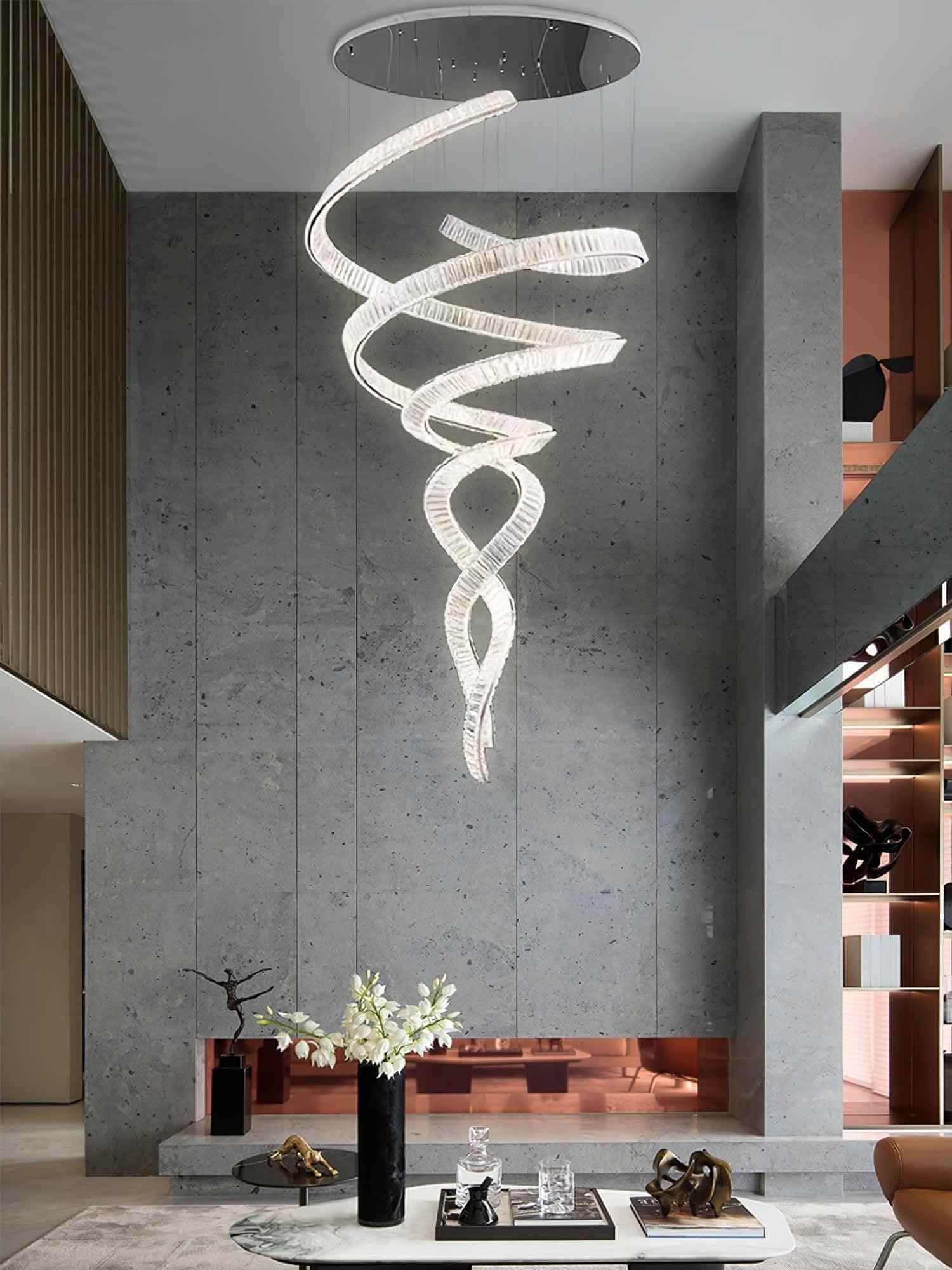 Spiral Crystal Chandelier