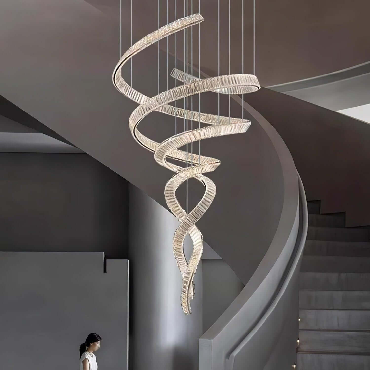 Spiral Crystal Chandelier