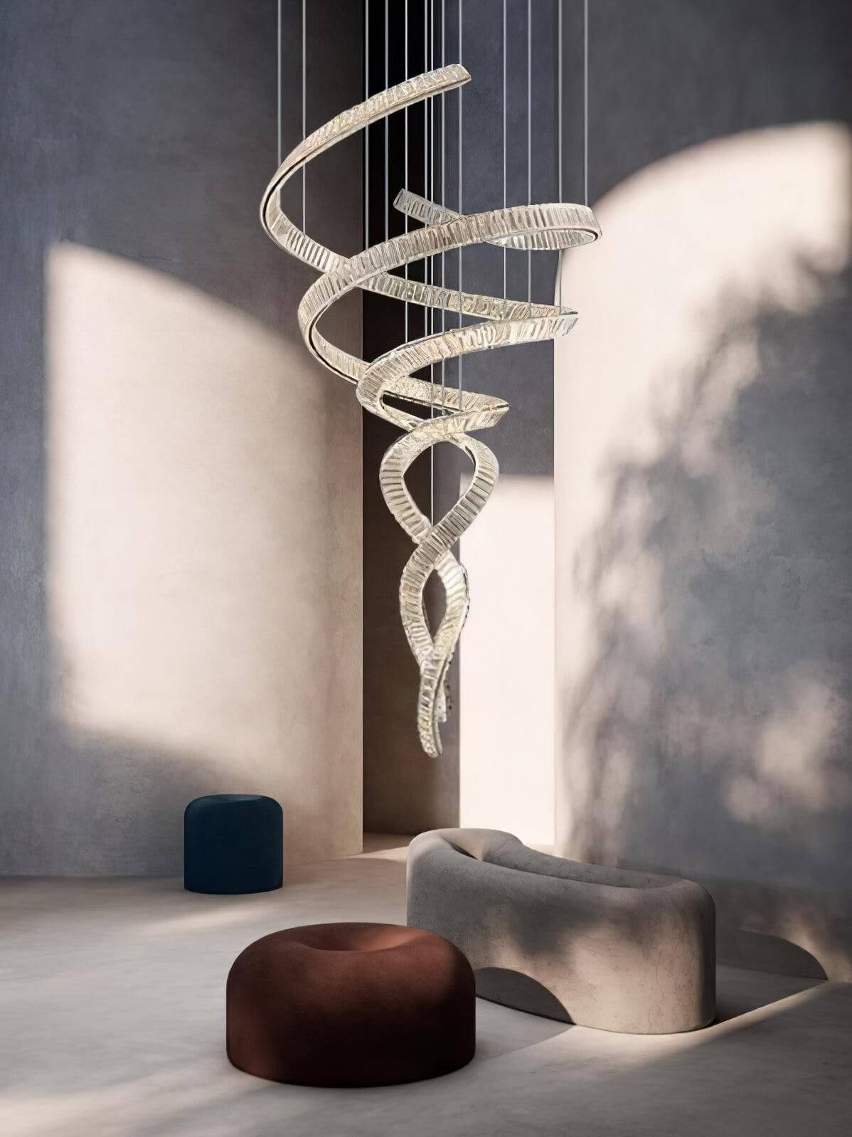 Spiral Crystal Chandelier