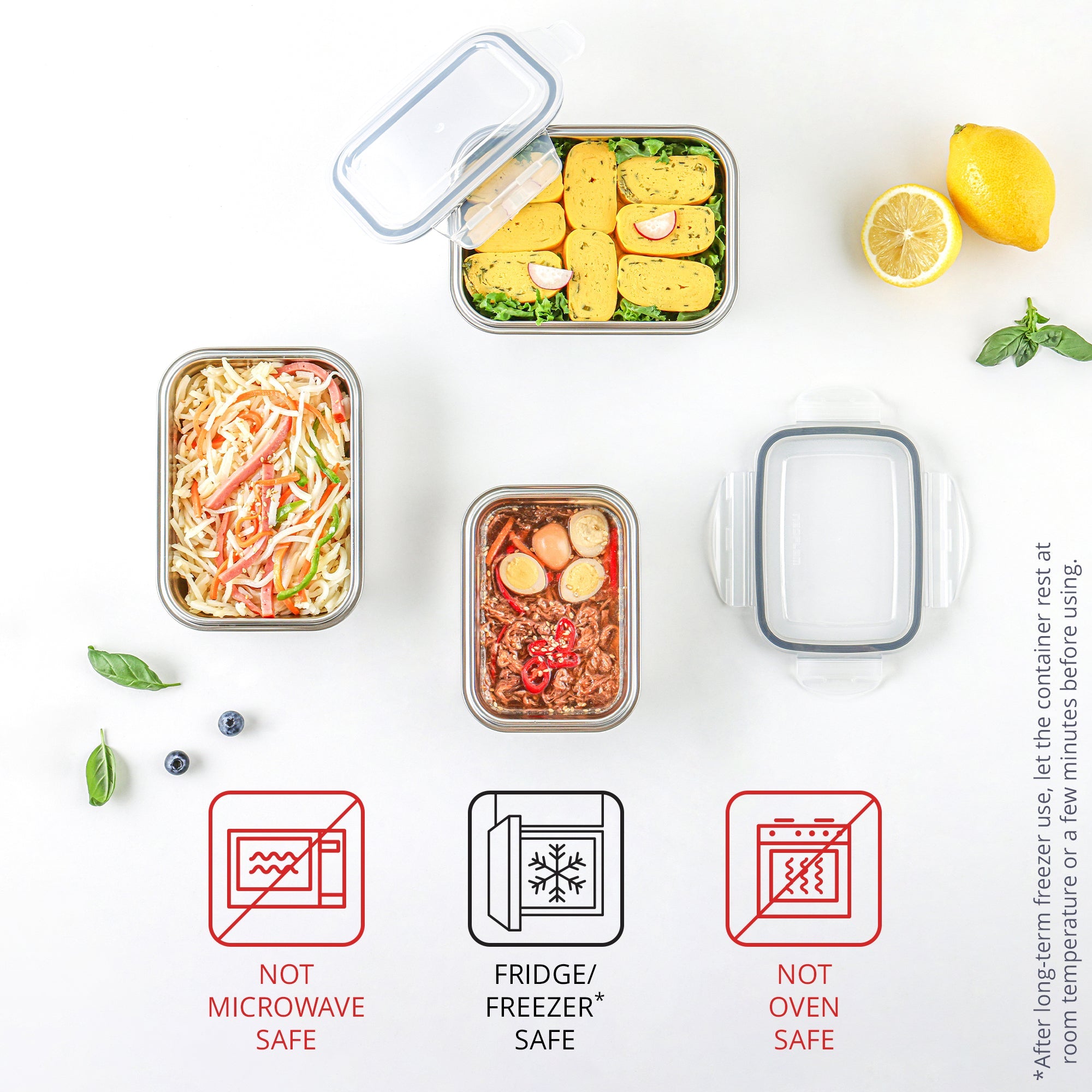 Stainless Steel Rectangular Food Container