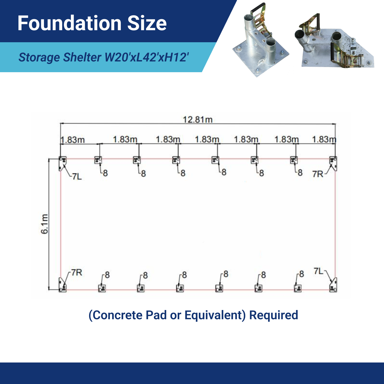 W20'xL42'xH12' Single Truss Arch Storage Shelter
