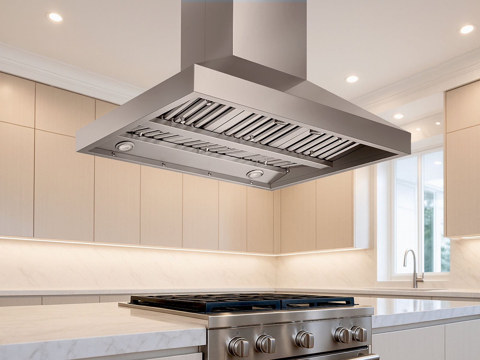 36 Inch Island Range Hood 750 CFM - VICTORY Twister Island