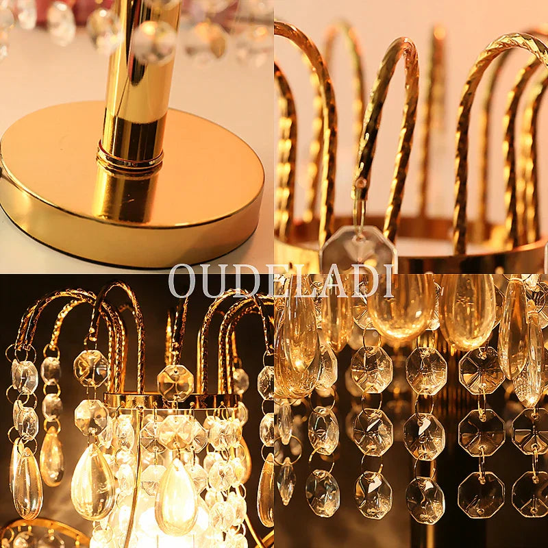 Luxury Crystal Table Lamps - Elegant Home Decor and Wedding Lighting