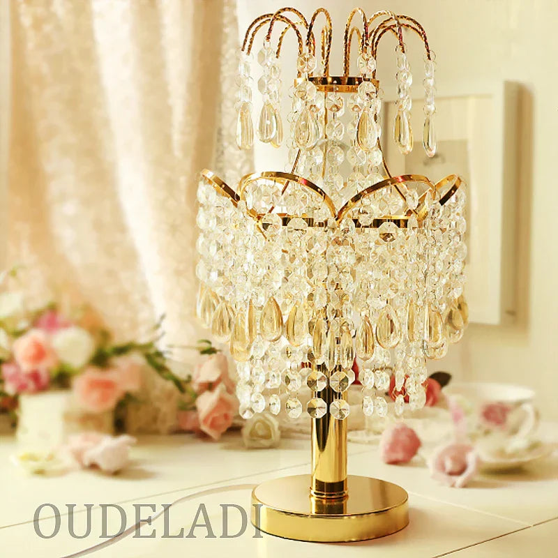 Luxury Crystal Table Lamps - Elegant Home Decor and Wedding Lighting