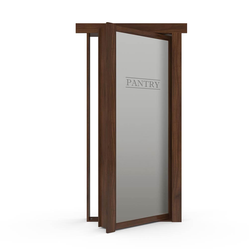 Hidden Flush Mount Walnut Pantry Door