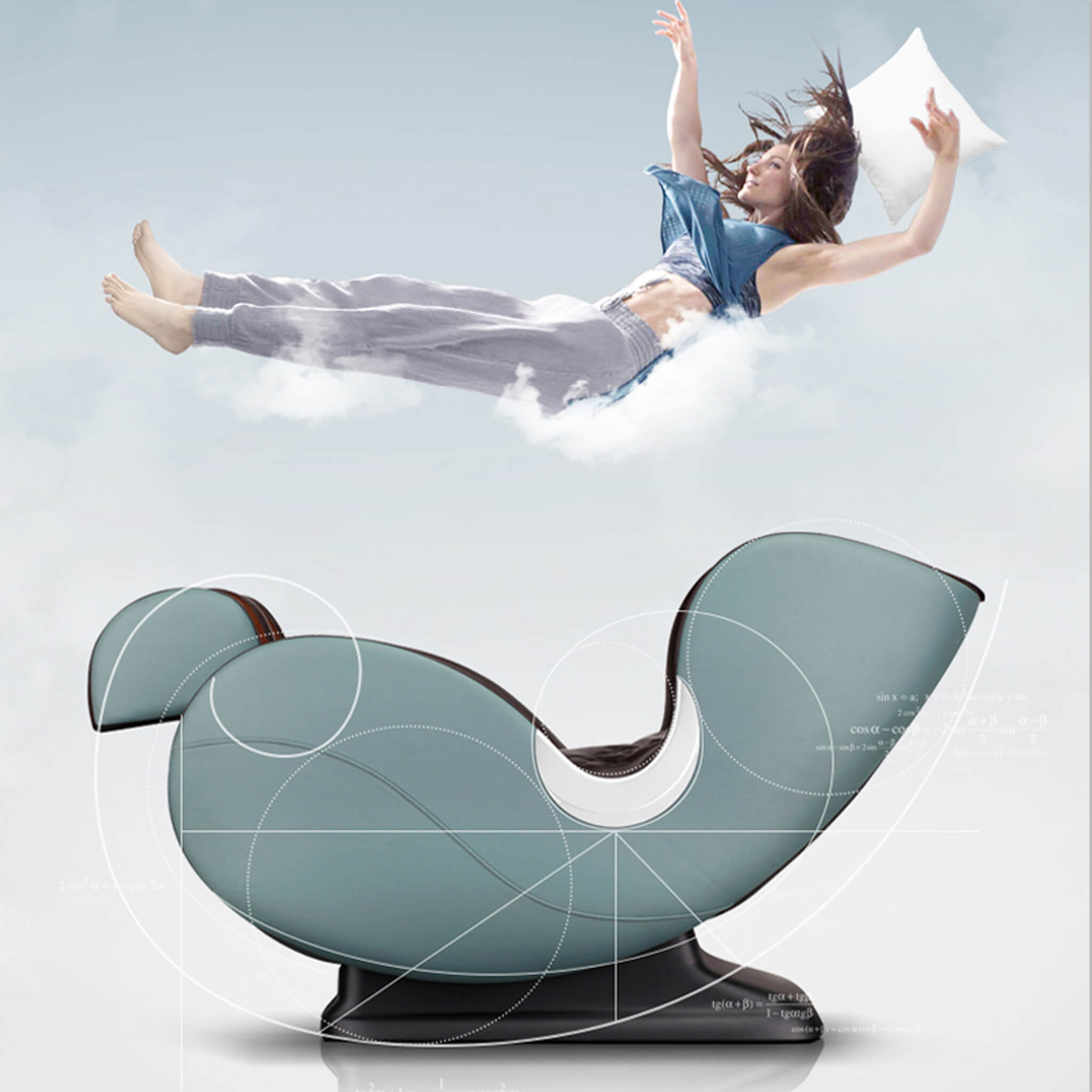 Airvana Luxe SL-Track Full Body Zero Gravity Massage Chair Recliner With Shiatsu & Bluetooth Speaker [GR8526] (SAK57394)