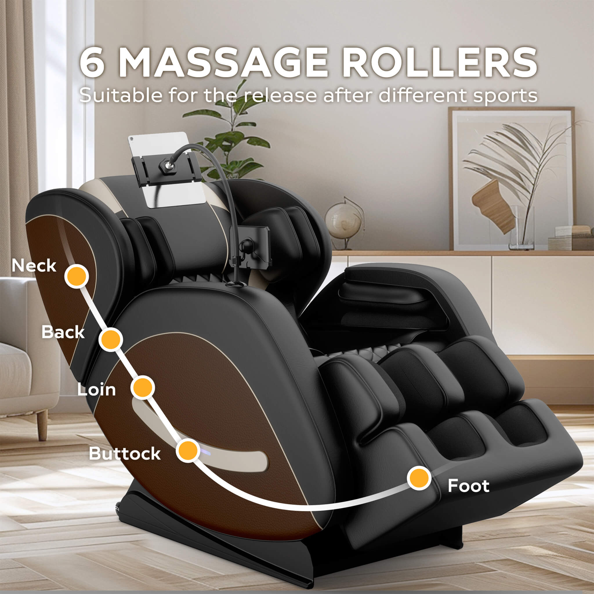 Airvana Sovereign Zero Gravity Massage Chair With Six Massage Rollers (SAK32089)