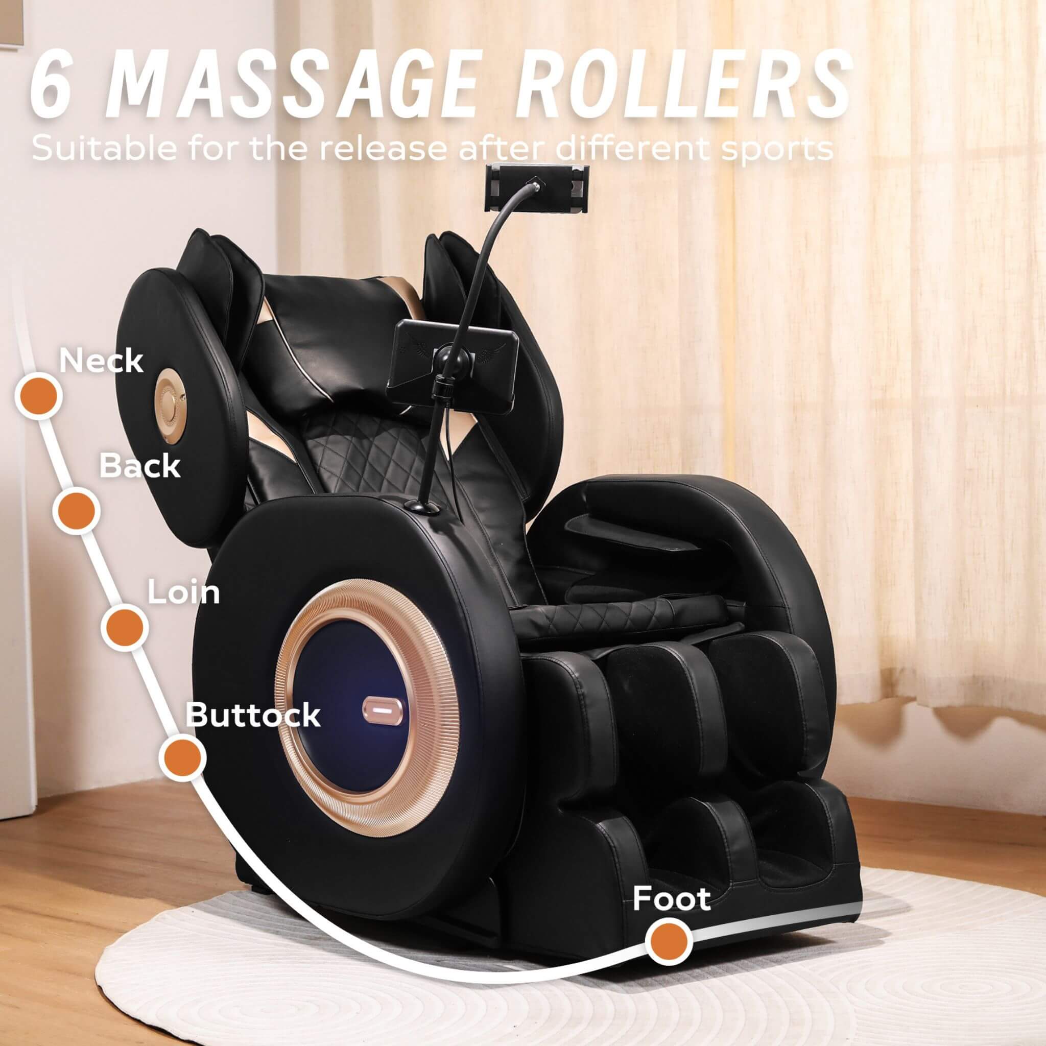 Airvana Tranquil Automatic Zero Gravity Massage Recliner Chair With Full Body Air Pressure (SAK76018)