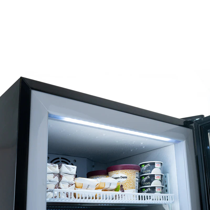 Black Diamond Countertop Display Freezer, Single Glass Door, 3.5 cu ft, in Black