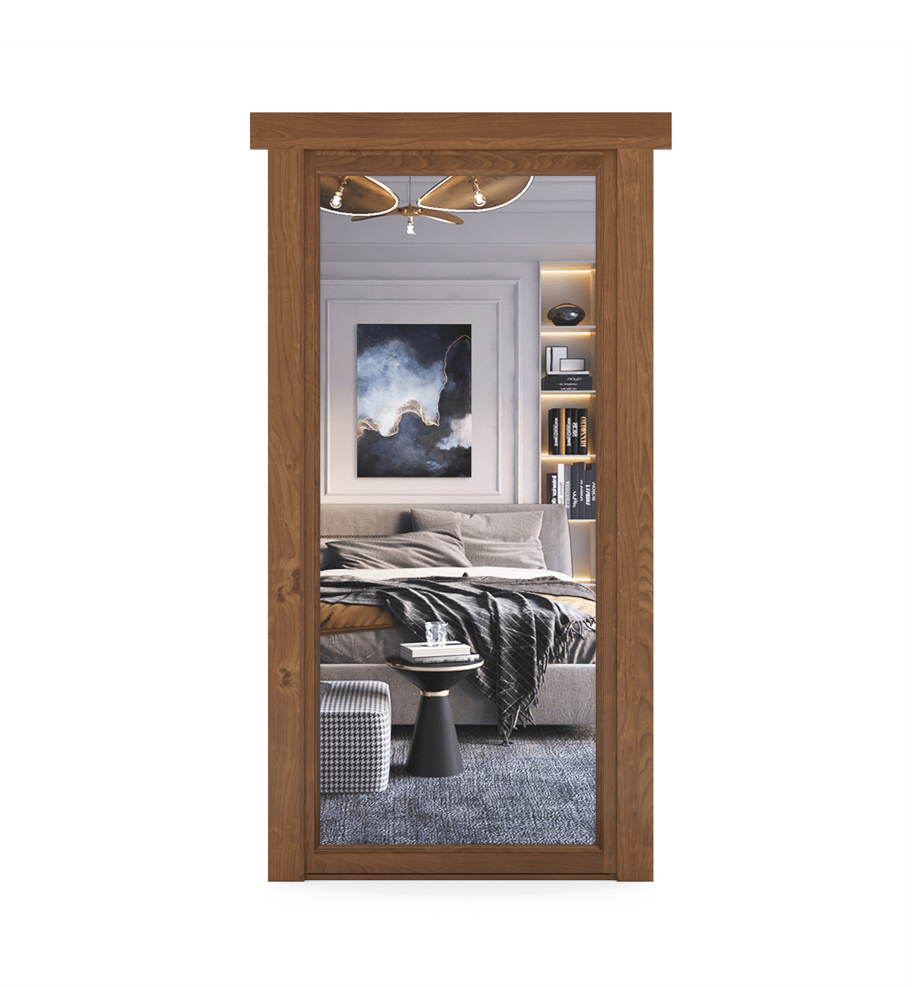 Hidden Alder Mirror Door