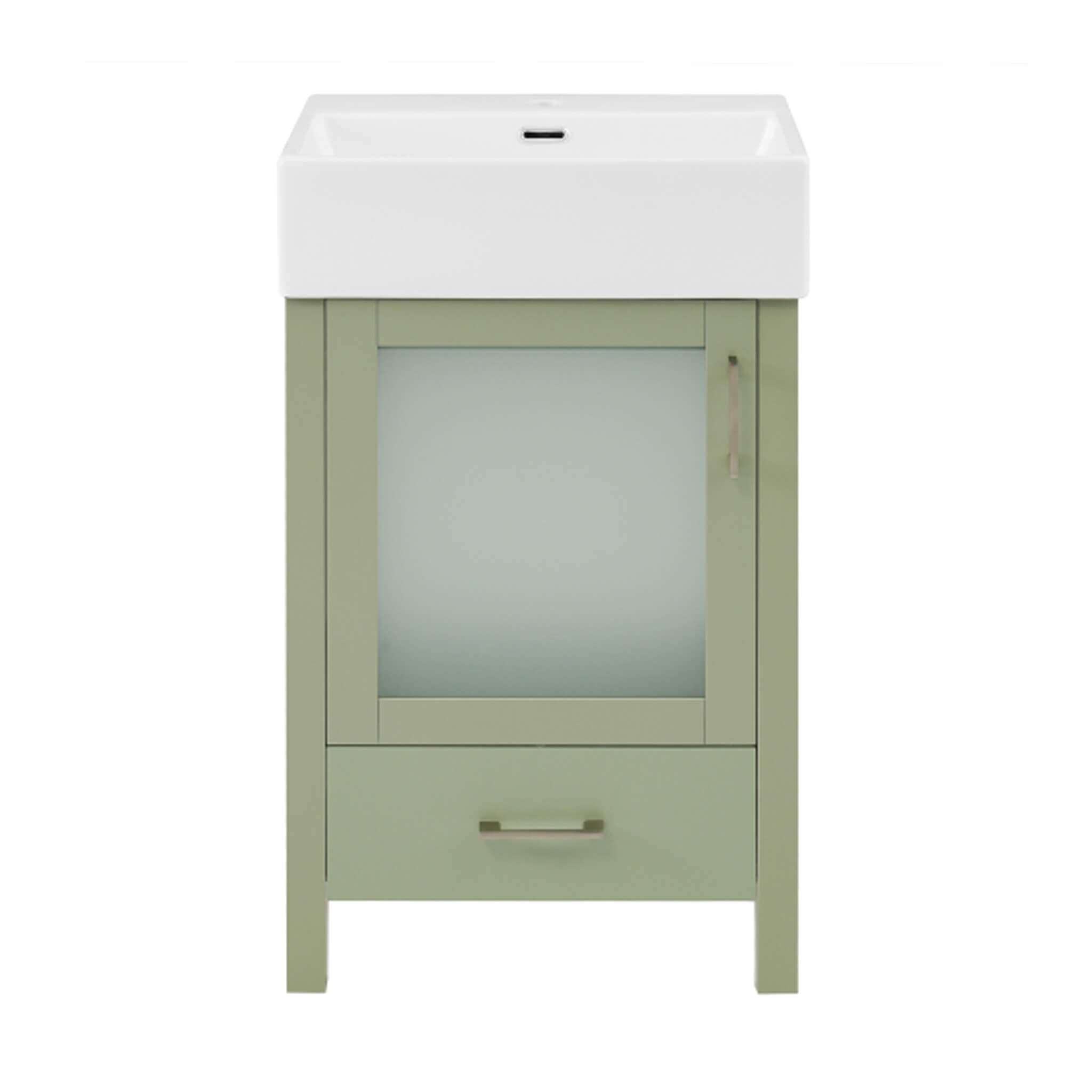 Alora 20-Inch Modern Bathroom Vanity With Ceramic Sink And Storage Cabinet (SAK39851)