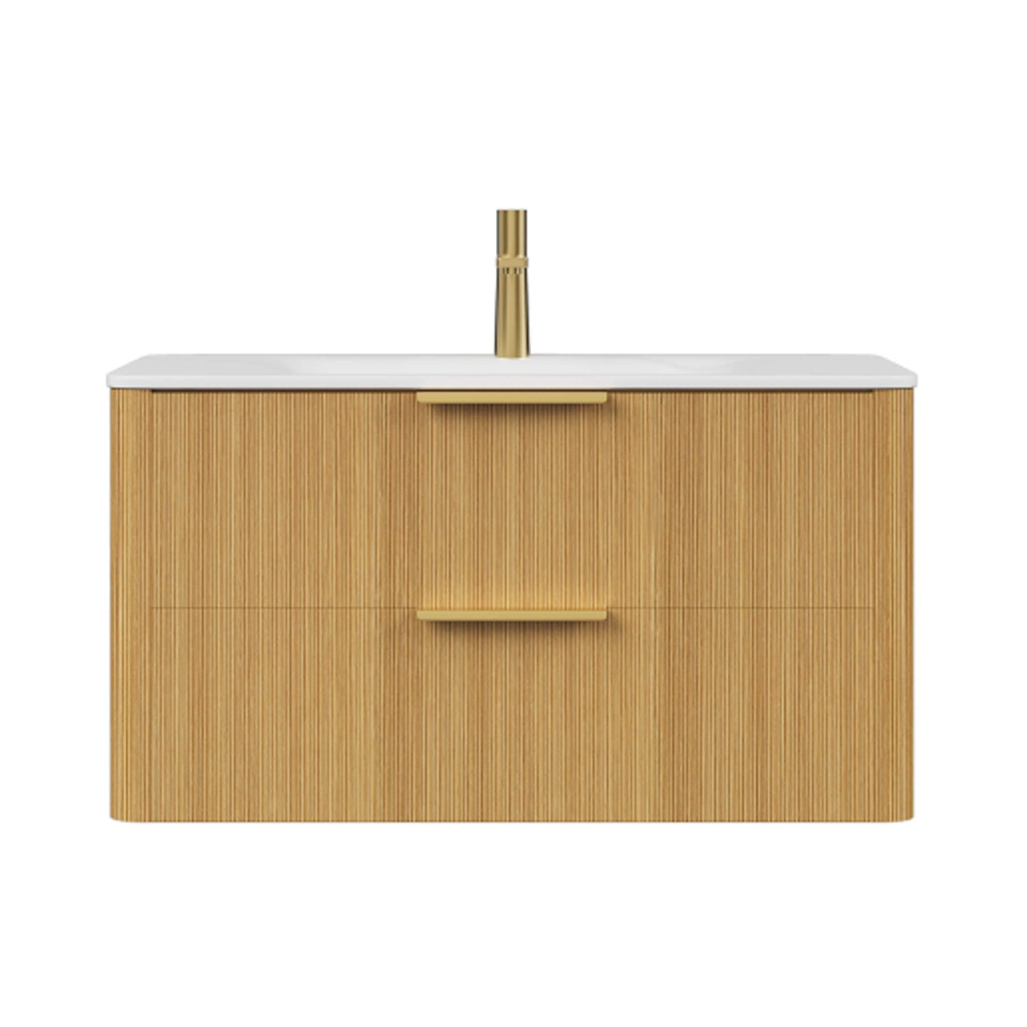 Alora Luxury 30/36-Inch Sintered Stone Floating Bathroom Vanity With Sink (SAK62871)