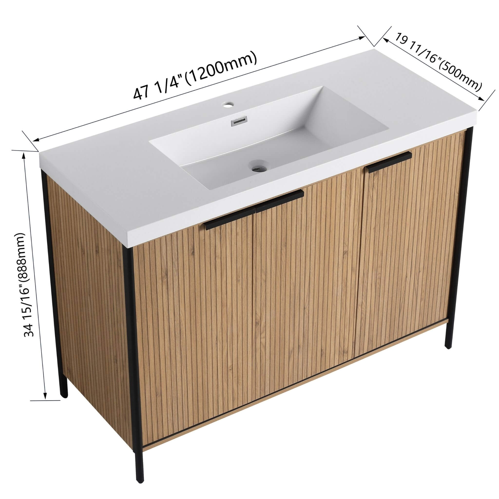 Alora 48-Inch Modern Light Coffee Freestanding Vanity With Resin Sink (SAK71630)