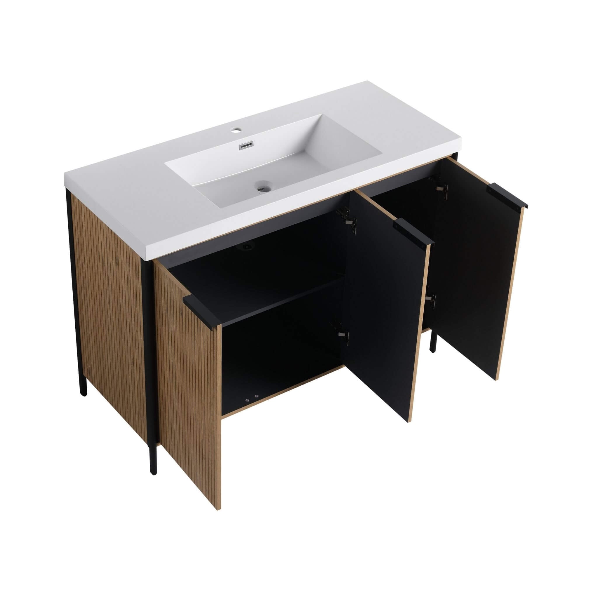 Alora 48-Inch Modern Light Coffee Freestanding Vanity With Resin Sink (SAK71630)