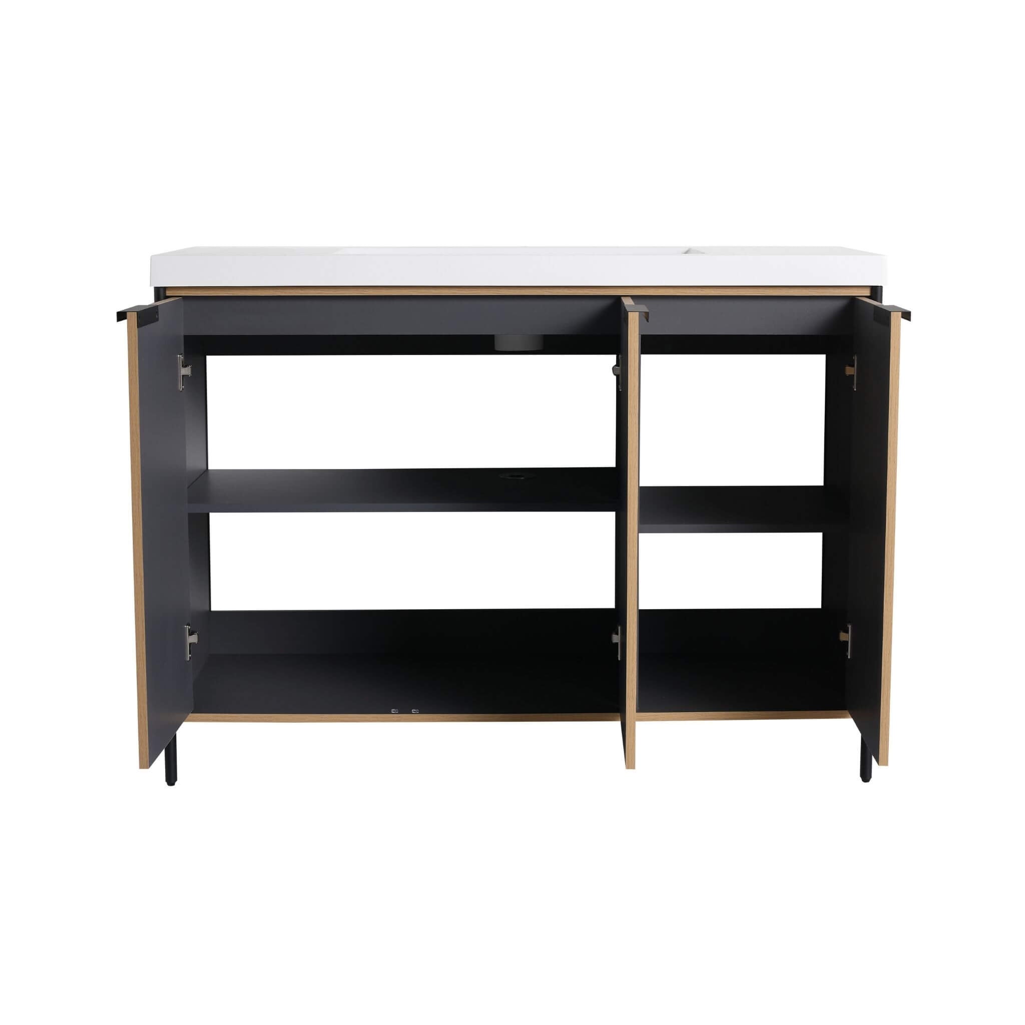 Alora 48-Inch Modern Light Coffee Freestanding Vanity With Resin Sink (SAK71630)