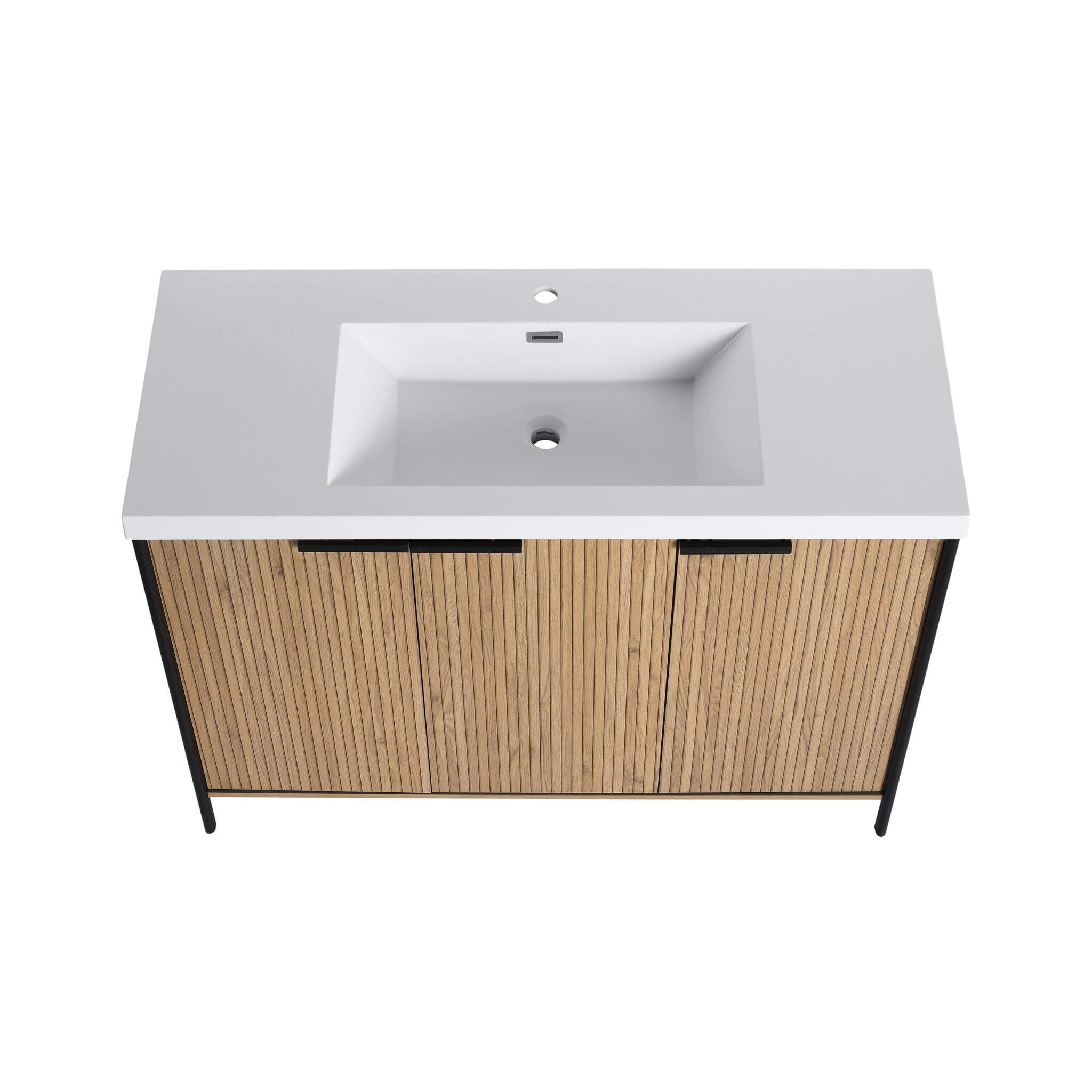 Alora 48-Inch Modern Light Coffee Freestanding Vanity With Resin Sink (SAK71630)