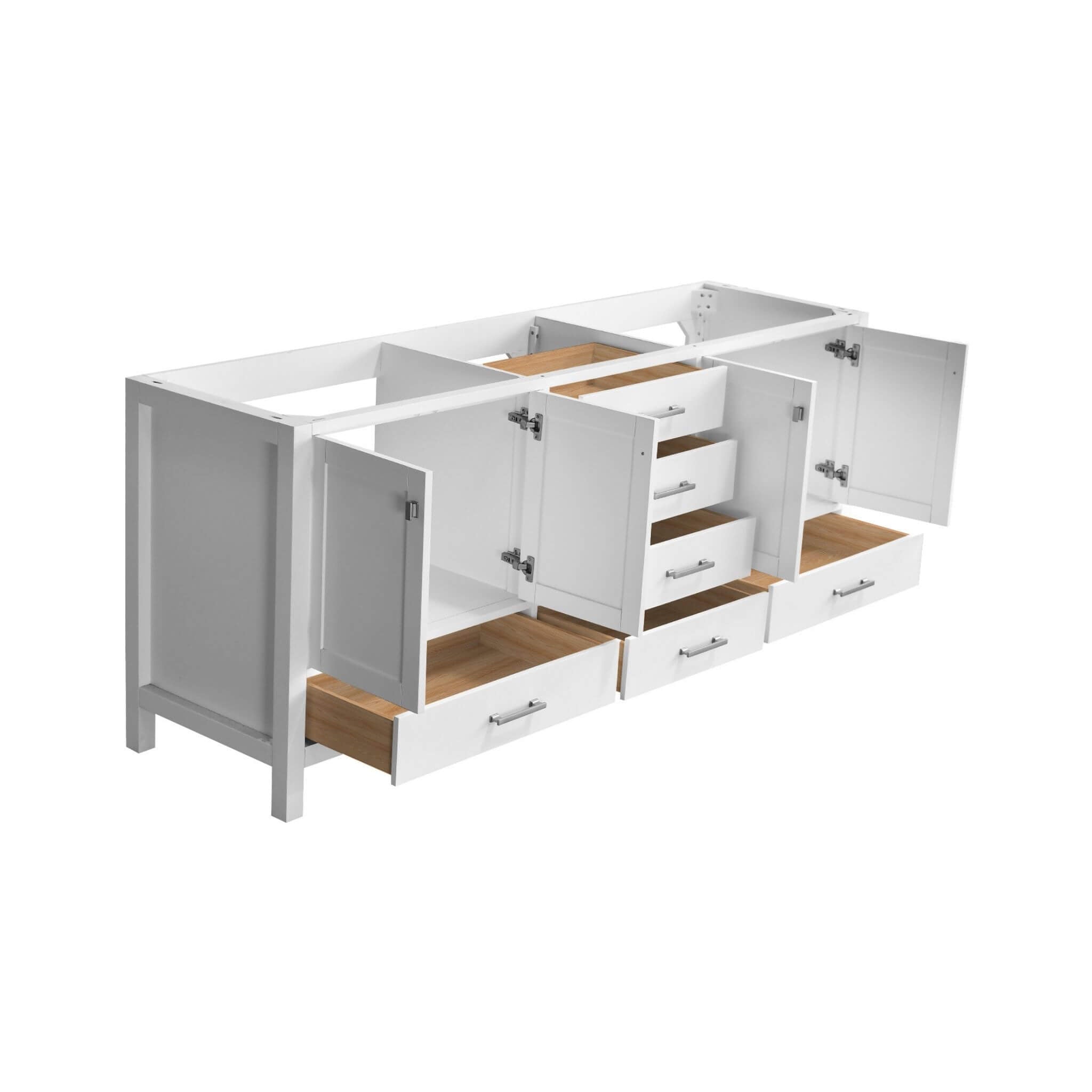 Alora 84-Inch Double Basin Freestanding Bathroom Vanity With Solid Wood Frame [No Faucet] (SAK81794)